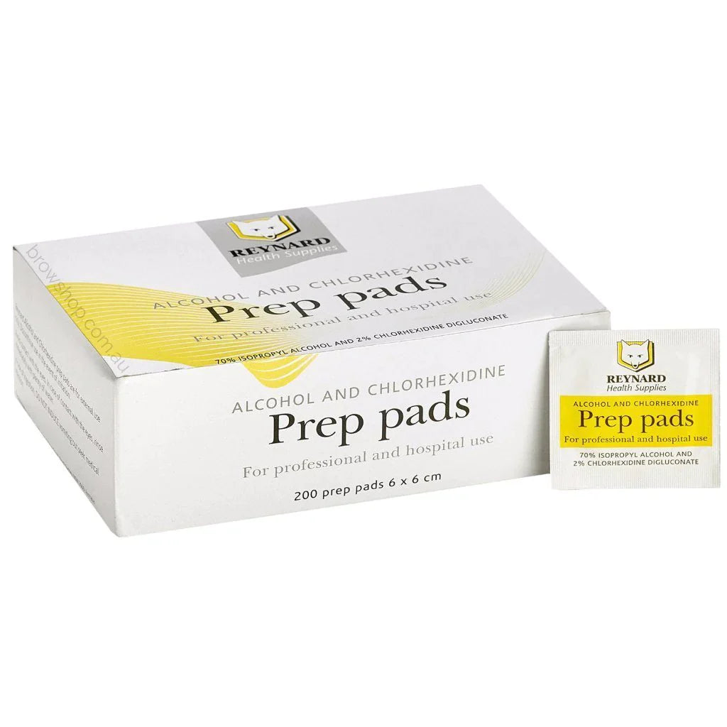 Alcohol and Chlorhexidine Prep Pads, Pack of 200 for Single Use